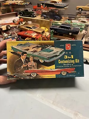 Vintage Car Model Kit 1959 Chevy Impala Convertible Built Amt Screw Bottom ￼ • $38