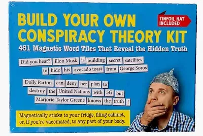 SEALED! NIB Build Your Own Conspiracy Theory Kit 451 Funny Magnetic Word Tiles • $18.99