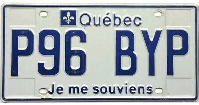 *99 CENT SALE*  2011 Base Quebec License Plate #P96 BYP No Reserve • $0.99