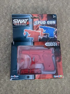 Red Die-cast Metal Spud Gun Pistol Shoots Potato • £9.99