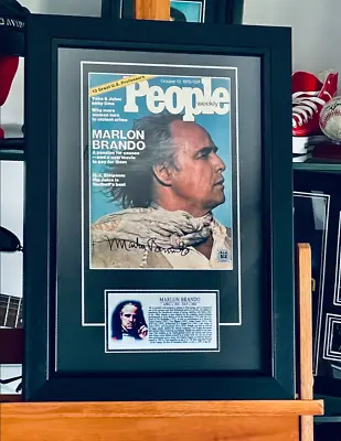 MARLON BRANDO *SIGNED Display/Framework 1975 People Weekly Signed Mag ACA (LOA) • $651.87