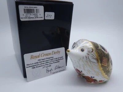 £199.99 • Buy Royal Crown Derby Ltd Ed Peter Jones Old Imari Hedgehog Paperweight 377/450