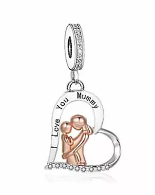 CLOSING DOWN SALE Brand New Sterling Silver 'I Love You Mummy' Dangle Charm • £14.99