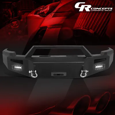 Winch Plate+2x Led Fog Light Front Bumper Protector For 07-13 Chevy Silverado • $999.99