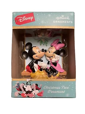 Hallmark Disney MINNIE & MICKEY Mouse Rubbing Noses On Swing Ornament Brand New • $5.99