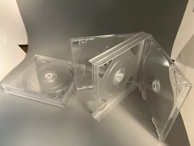 1 Pcs 24mm 3-disc Triple Cd Jewel Case W/clear Tray W Cda Assembled- 3cdclr • $7.99