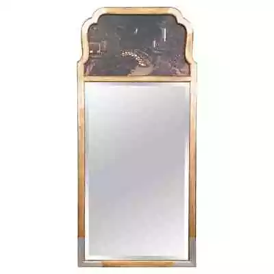 Gorgeous LaBarge Chinoiserie Mirror With Gold Leaf And Sophisticated Lines • $1495