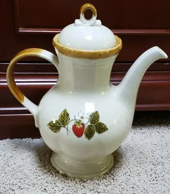 MIKASA STRAWBERRY FESTIVAL Pattern EB-801 Coffee Pot Or Teapot W/Lid 1970 -80's • $30