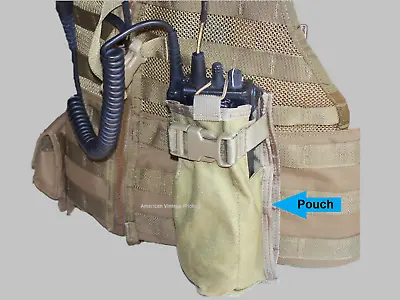 Tactical Radio Pouch Walkie Talkie Airsoft MOLLE MBITR PRC148/152 USA MADE • $10.90