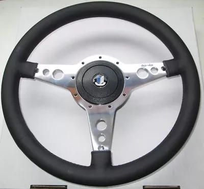 New Moto-Lita 15  Leather Steering Wheel & Adaptor Triumph TR4 TR6 Moto Lita • $479.95