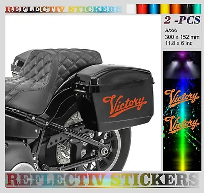 Reflective Victory Motorcycles Gas Tank Stickers / Decals For Saddlebags Cases • $24