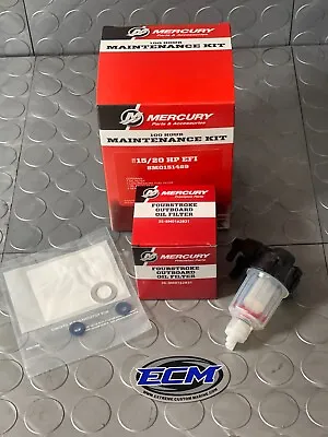 Mercury 100 Hour Maintenance Kit 15/20HP EFI 4 Stroke SN 0R833820 & UP 8M0151469 • $53.95