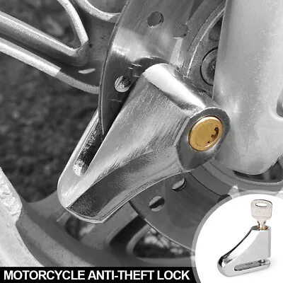 Motorcycle Disc Brake Lock Anti-Theft Wheel Padlock With Keys For Scooter Moped • $14.38