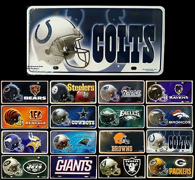 1 License Plate NFL Tag Sign Metal For Auto Car Truck Wall Decor CHOOSE TEAM • $14.95