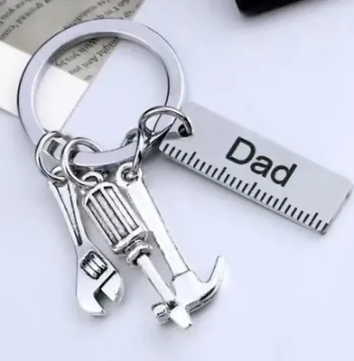 Dad Keychains Hammer Screwdriver Wrench Keyring Father's Day Gifts Men Jewelry • $0.10