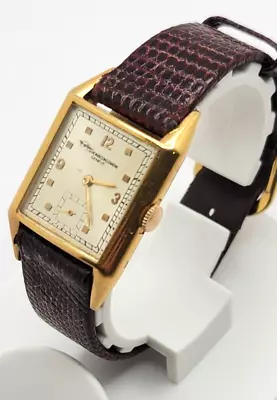 $1600 • Buy Vacheron Constantin Manual Wind Solid 18kt Yellow Gold Tank Men's Wristwatch