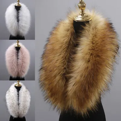 £12.71 • Buy Faux Fox Fur Extra Large Shawl Stole Warmer Wrap Winter Collar Ladies Scarf Neck