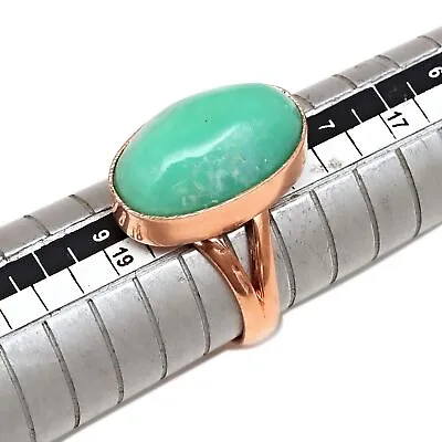 Chrysoprase Gemstone Handmade Gift For Her 925 Silver Jewelry Ring 8  • $11.30