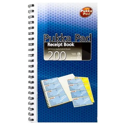 Pukka Pad Receipt Book Duplicate Receipt Book NCR 200 Sets REC11/2/200 New • £7.69