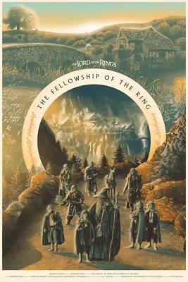 Lord Of The Rings Fellowship By Tom Miatke Ltd X/225 Screen Print Mondo MINT Art • $130