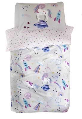 £20 • Buy Next Duvet Bed Set Unicorn & Space Double Size Rockets Planets Stars Girls Boys