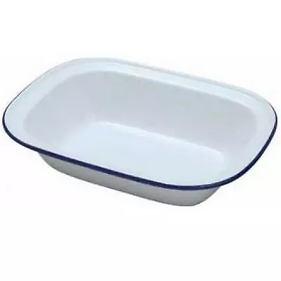 Falcon Enamelware Oblong Pie Dish White 30cm 44030 • £12.28