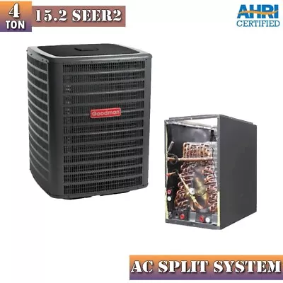 4 Ton 15.2 SEER2 Goodman Air Conditioner & 21  Coil System GSXH504810 CE48D44210 • $3649