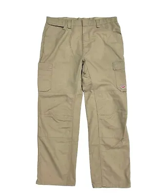 Reinforced Khaki Double Knee Work Pants - RedKap Mechanic Performance Pants Used • $21.99