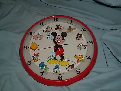 Disney Clock Sunbeam Analog Wall Quartz Mickey Mouse And Friends Vintage Rare • $19.99