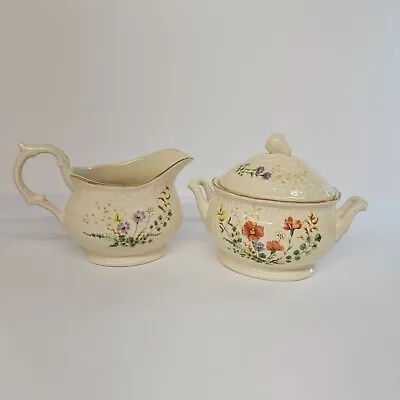 Vtg Mikasa Margaux Fine China Creamer And Sugar Bowl With Lid Vintage 1980s • $45