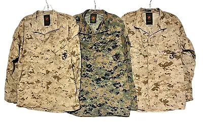 3 USMC Desert MARPAT Camo Blouse Jacket Coat MCCUU Small - Reg 8415-01-484-6045 • $44.99