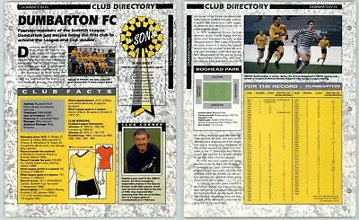 £1.75 • Buy Dumbarton FC - Club Directory - Orbis Football Collection 1990-91 Page