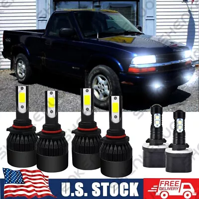 For  S10 1998-2003 - LED Headlight Hi/Low + Fog Light Bulbs Kit Qty6 • $39.09