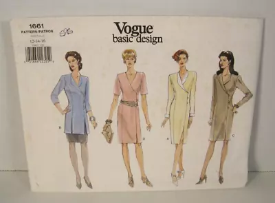 Easy Vogue Basic Design 1661 Dress Tunic & Skirt Misses 12-16 Pattern Uncut • $6.99