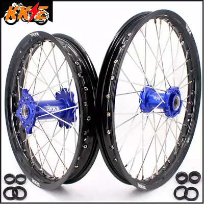 KKE 21+18 Enduro Wheels Rims For TM EN MX SMR 125-300 2015-2022 Blue Hub Black • $769