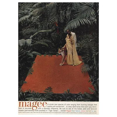 1959 Magee Carpet: Tiger Tones Vintage Print Ad • $7.50