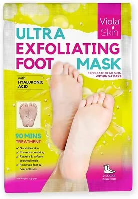 ULTRA Exfoliating Foot Peel Mask With Hyaluronic Acid 8X POWERFUL Remove Callus • £5.99