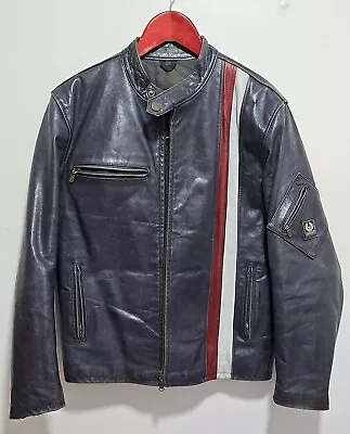 $699 • Buy Belstaff Racing Leather Jacket X-Men  James Marsden Cyclops  Gray Shade Size   L