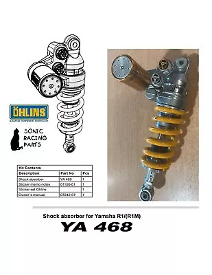 Ya 468 Rear Shock Absorber Ohlins Yamaha Yzf-r1m 2020 2023 • $1624.81