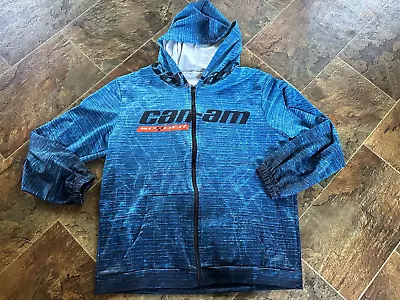 SPYDER Can Am Off Road FULL ZIP Hoodie XXL Turquoise BLACK Racing ATV UTV EUC • $19.95