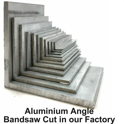 £3.75 • Buy ALUMINIUM ANGLE X 500mm Lengths All Sizes From 1/2  To 4  Bandsaw Cut Lengths