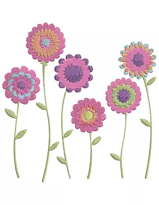 Summer Flowers Embroidery Machine Design Pattern Pes • $1