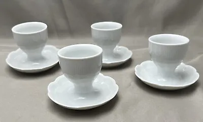 Kaiser Romantica (4) Egg Cups 2 1/4  White Porcelain From W Germany 1 Cup Chip • $17.90