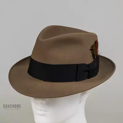 Vintage Dobbs Fifth Avenue Sedate Fedora Hat Mens 7 1/2 Cornhil Underwelt • $54.95