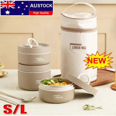 $16.26 • Buy Thermo Thermal Lunch Box Stainless Steel Insulated Bento Box Food Container AU