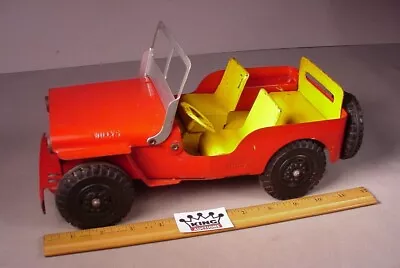 1940's Marx Lumar Willys Jeep Pressed Steel Metal Toy 11  Toy Original Paint  • $95.99