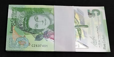 100 X 2019 East Caribbean $5 Dollar First Polymer Series Uncirculated #P-W56 • £338.88