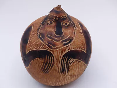 Peruvian Hand Carved Coconut Maraca Monkey Souvenir • $9.99