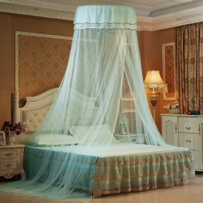 Mosquito Net Canopy Dome Fly Insect Protect Double King Bed Tent Mesh Curtain UK • £19.99