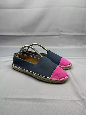 J.Crew Shoes Womens 9 Espadrille Flats Color Block Slip On Flats Cap Toe • $25.89